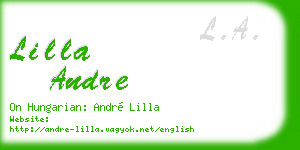 lilla andre business card