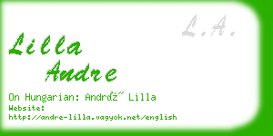 lilla andre business card